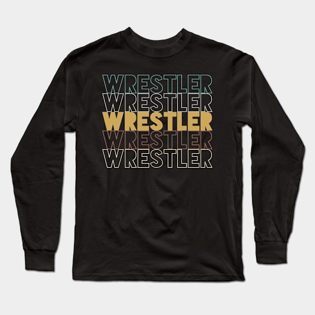 Wrestler Long Sleeve T-Shirt by Hank Hill